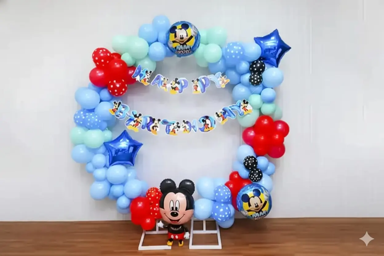Mickey Mouse Birthday Balloon Decoration